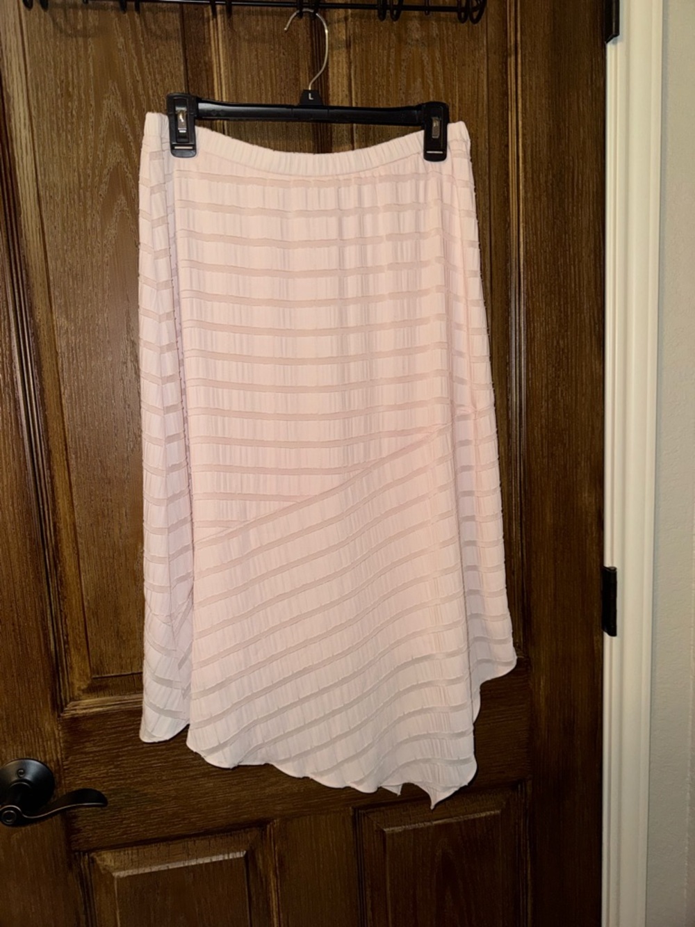 Alfani Light Pink A-Line Pleated Midi Skirt